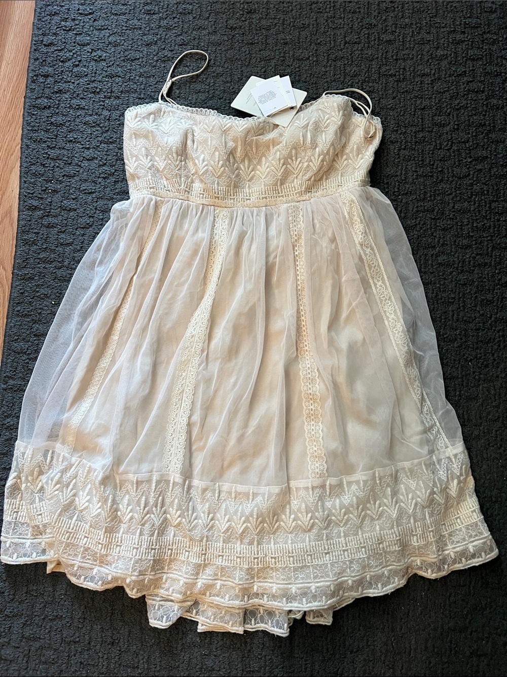 Abercrombie & Fitch Cream Lace Mini Dress